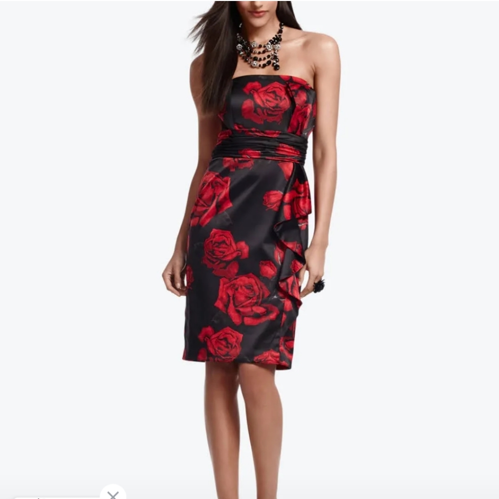 White House Black Market Rose Dress Size 6